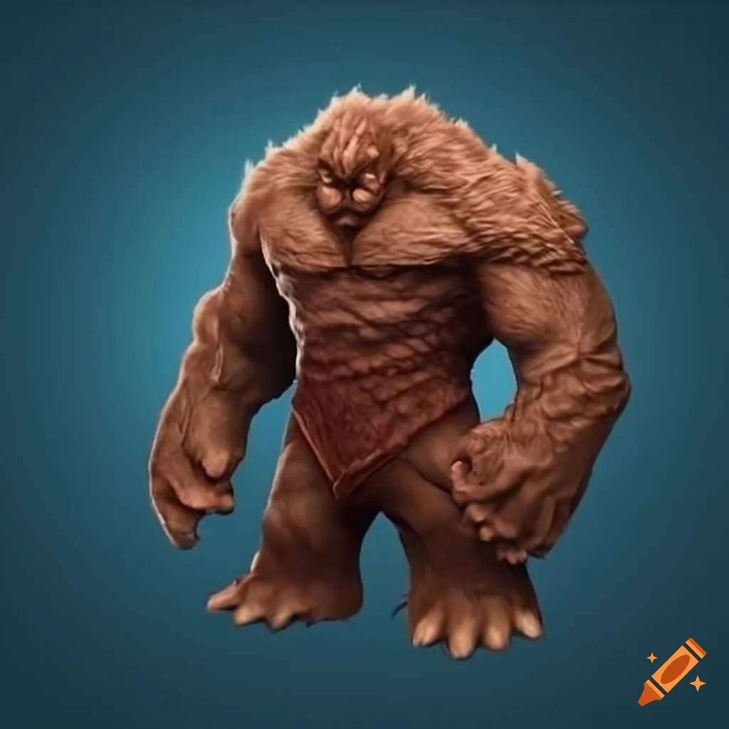 photo of a realistic earth elemental creature