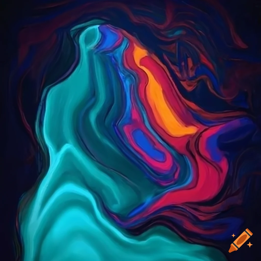 top view of a neon sea of paint