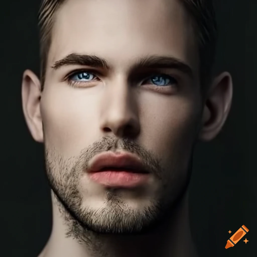 portrait of a man with arched eyebrows and a long nose