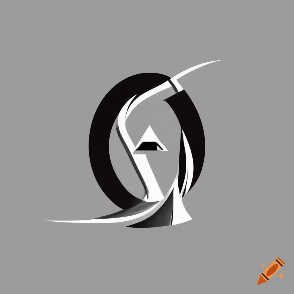 black and white luxury logo with mountains and trees