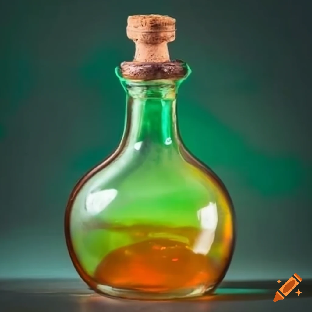 Erumpent Potion in a unique glass bottle