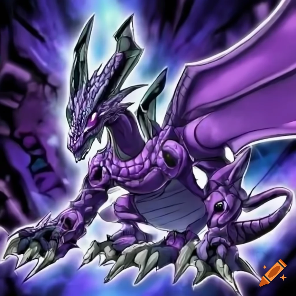 purple-eyed gray dragon from Yu-Gi-Oh anime