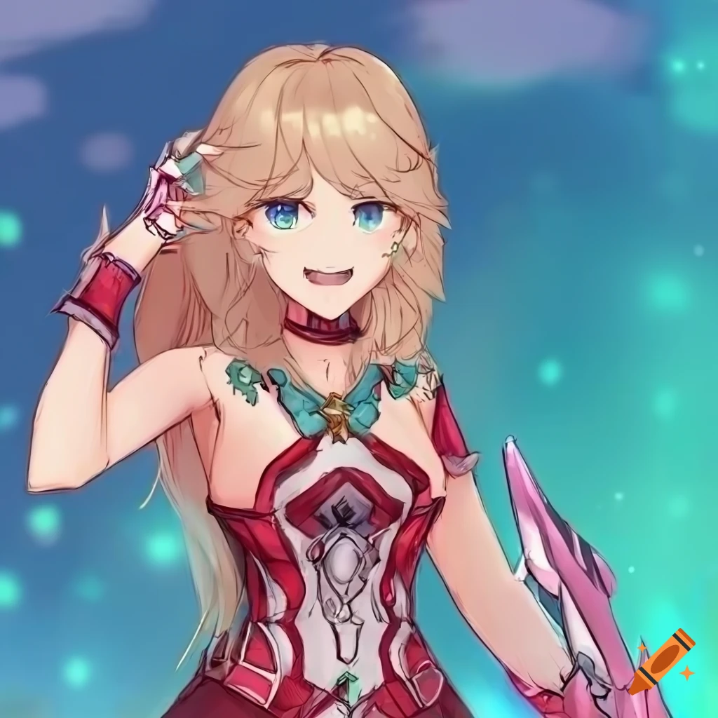fanart of a happy Xenoblade Chronicles character