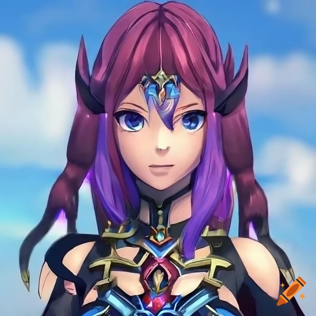 Character design of a waifu from xenoblade chronicles on Craiyon