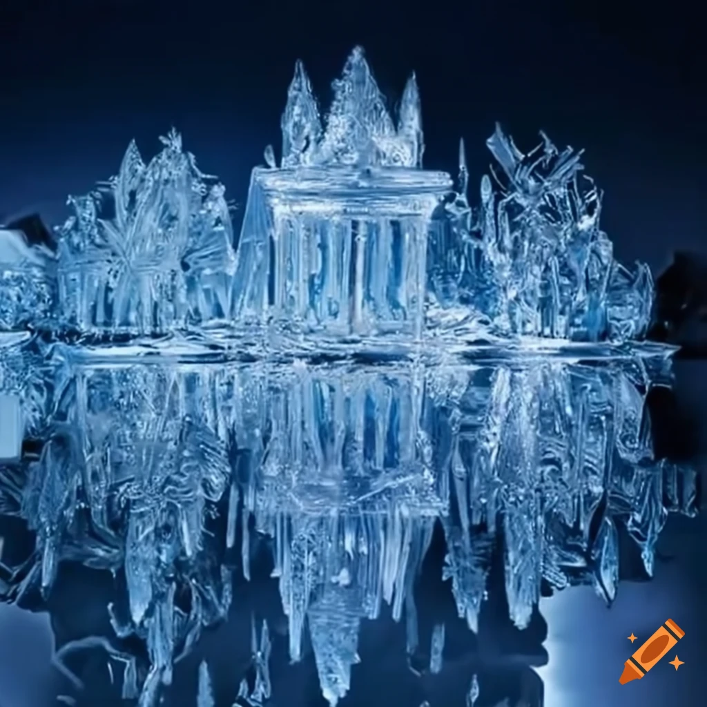 ice sculpture of The White House