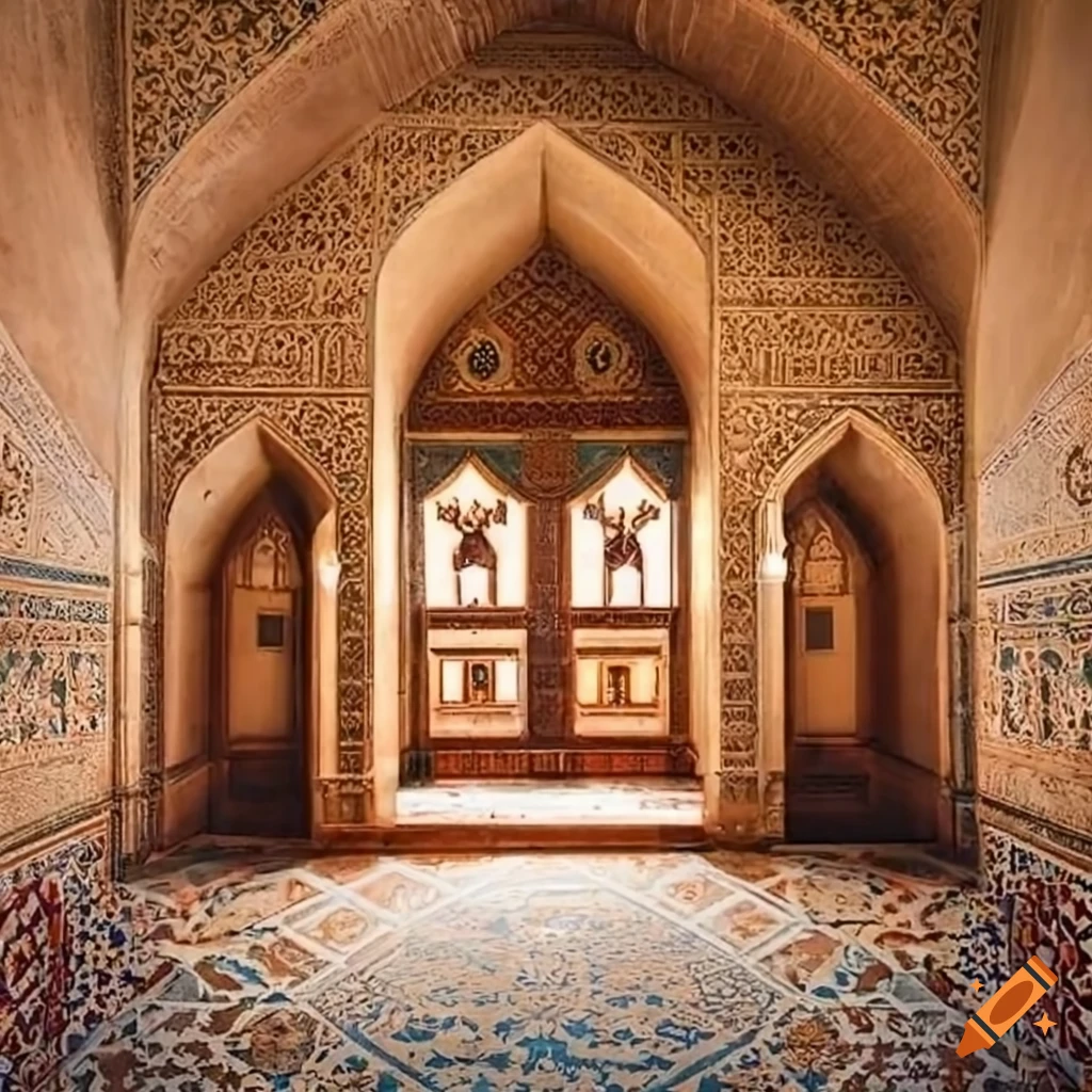 mosaic tile design in Al Ahmar Palace