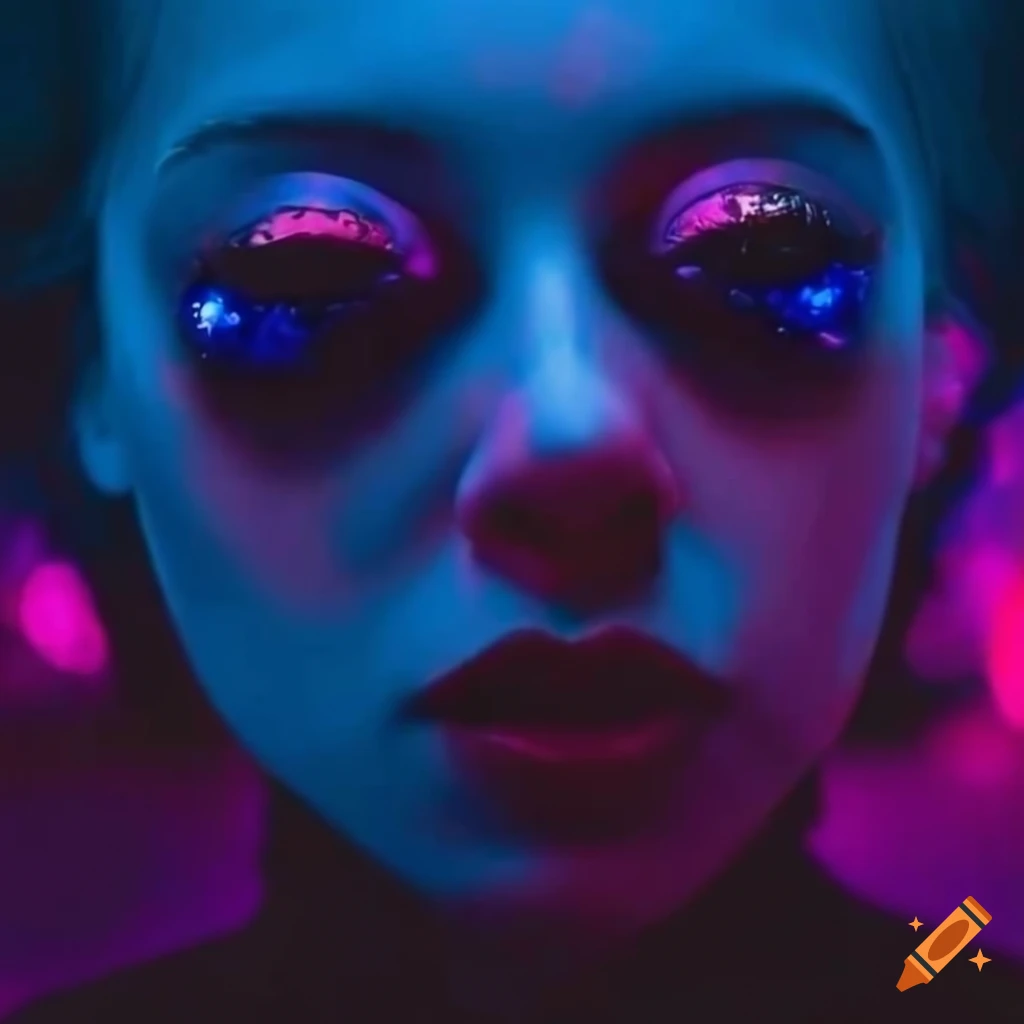 neon lights in a vibrant city at night