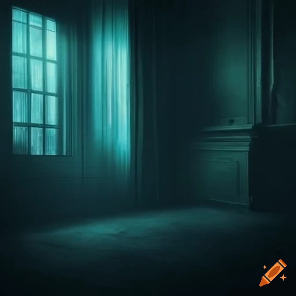dark and empty room in a horror setting