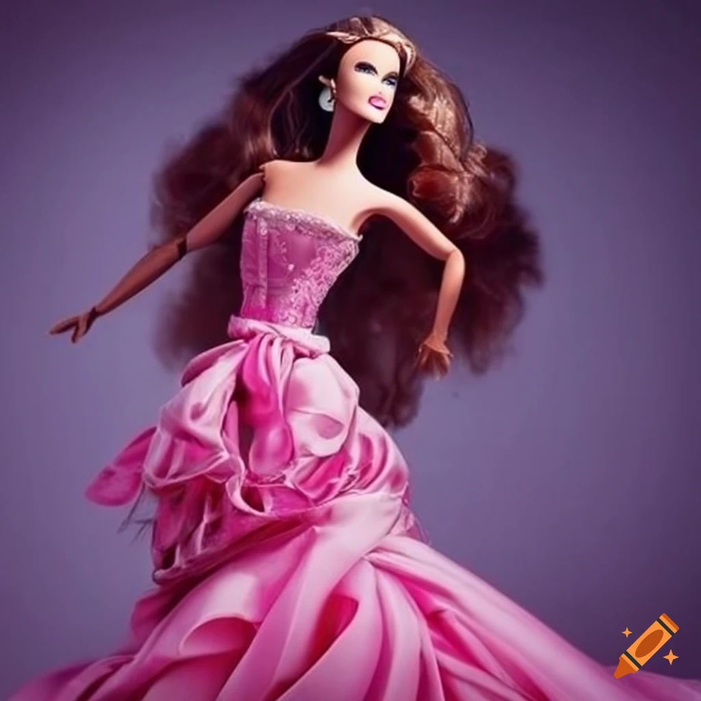 elegant glamorous Barbie dress