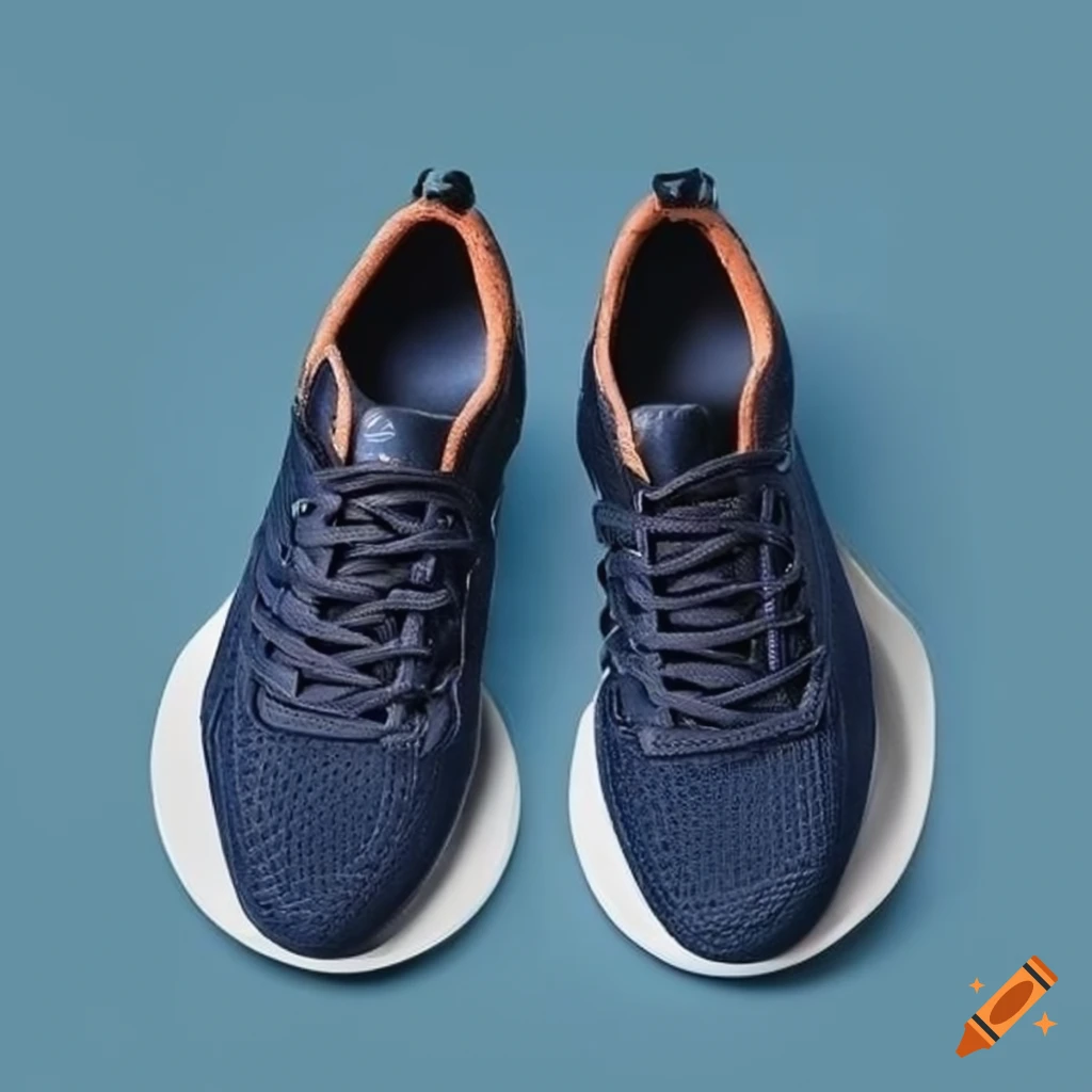 Navy blue sports outlet shoes