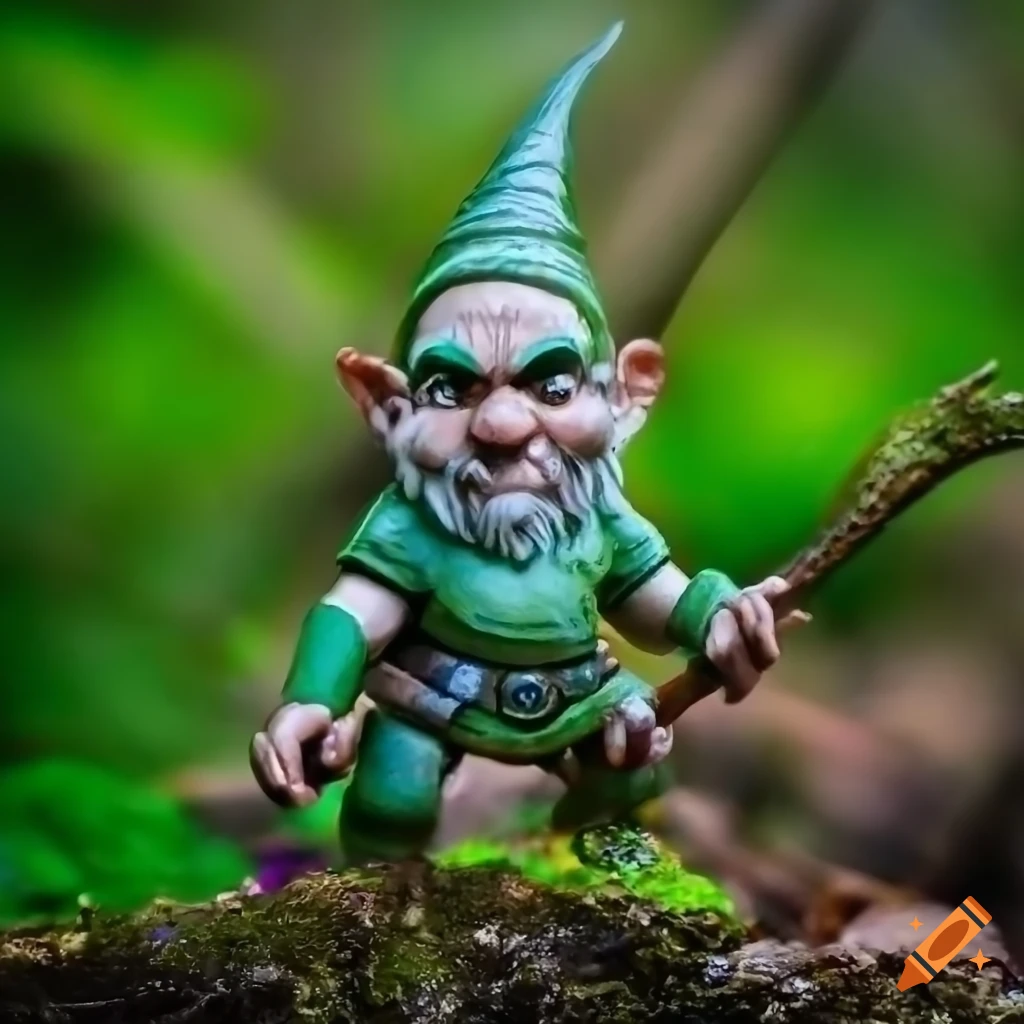 Image of a rogue forest gnome from d&d on Craiyon