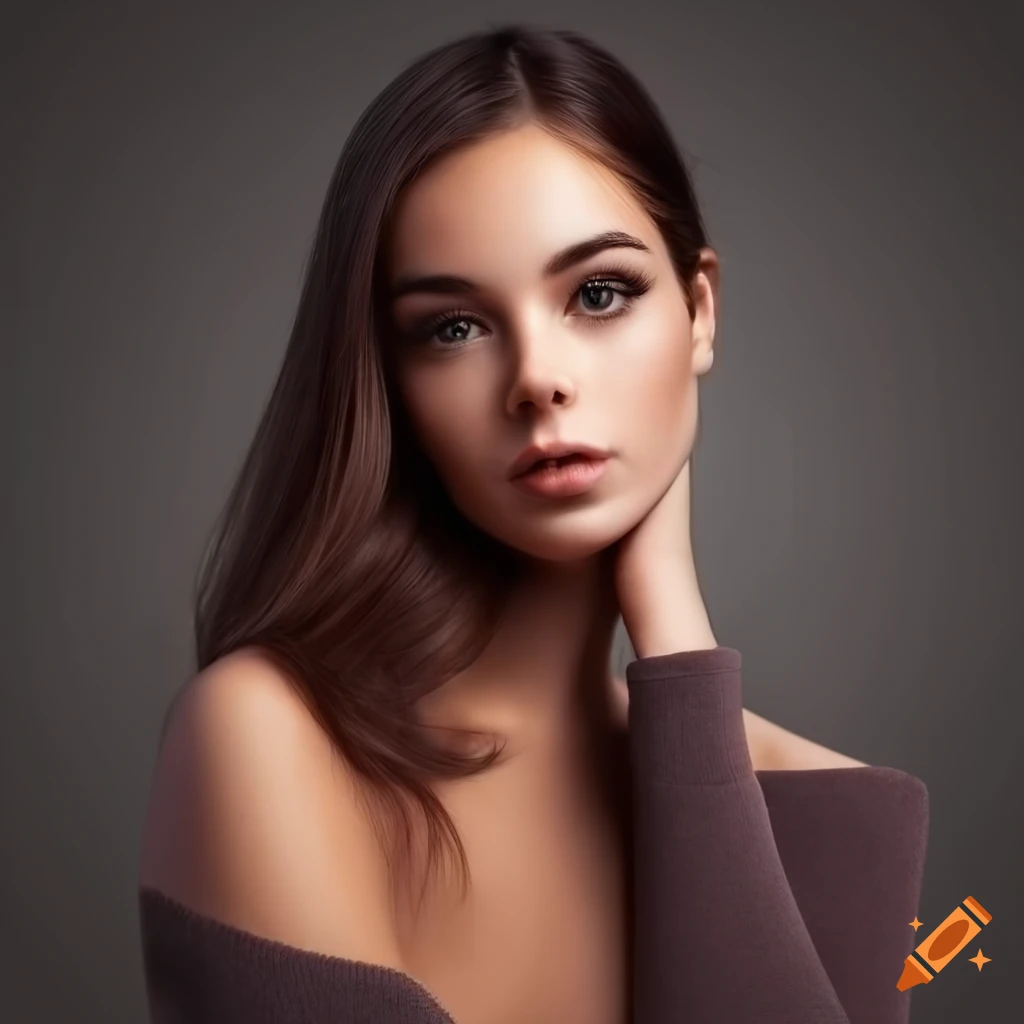 stylish woman in black off-the-shoulder sweater