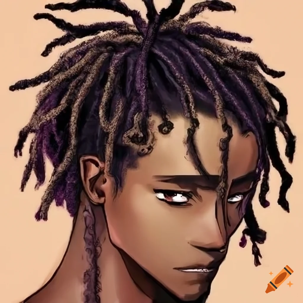 Anime character with short dreads on Craiyon