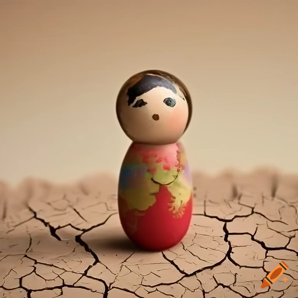 artwork of a peg doll emerging from a cracked Easter egg