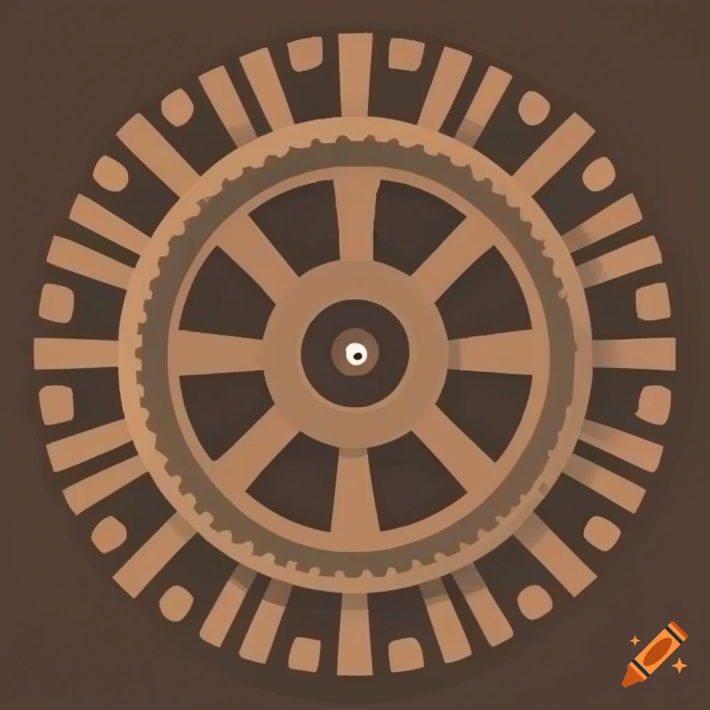 steampunk gear on a brown background