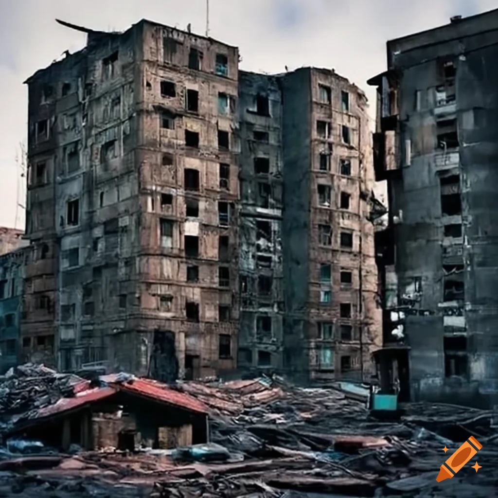 Image of towering russian concrete slums
