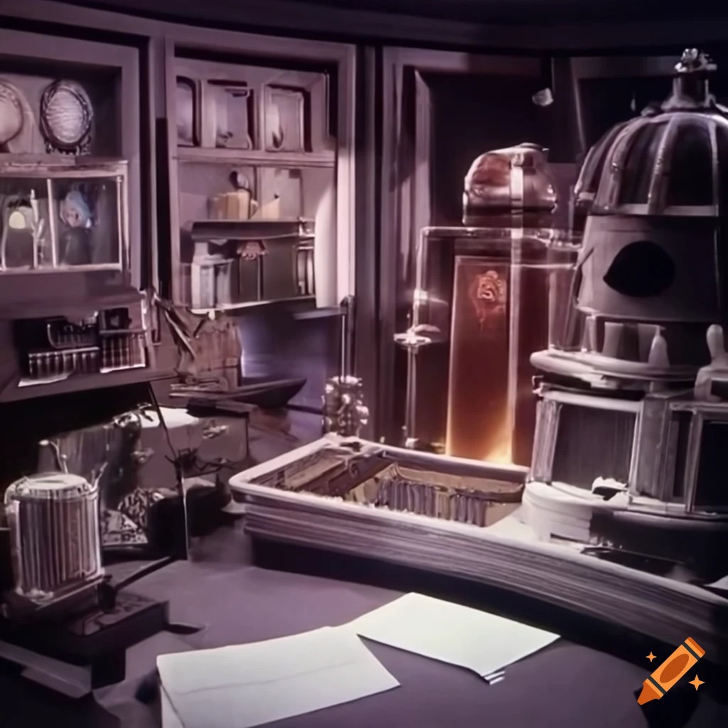 set of Doctor Who in a TV studio