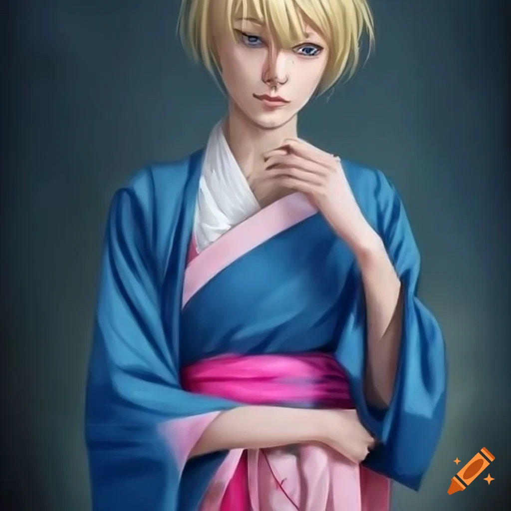realistic portrait of female Moriarty The Patriot character in kimono