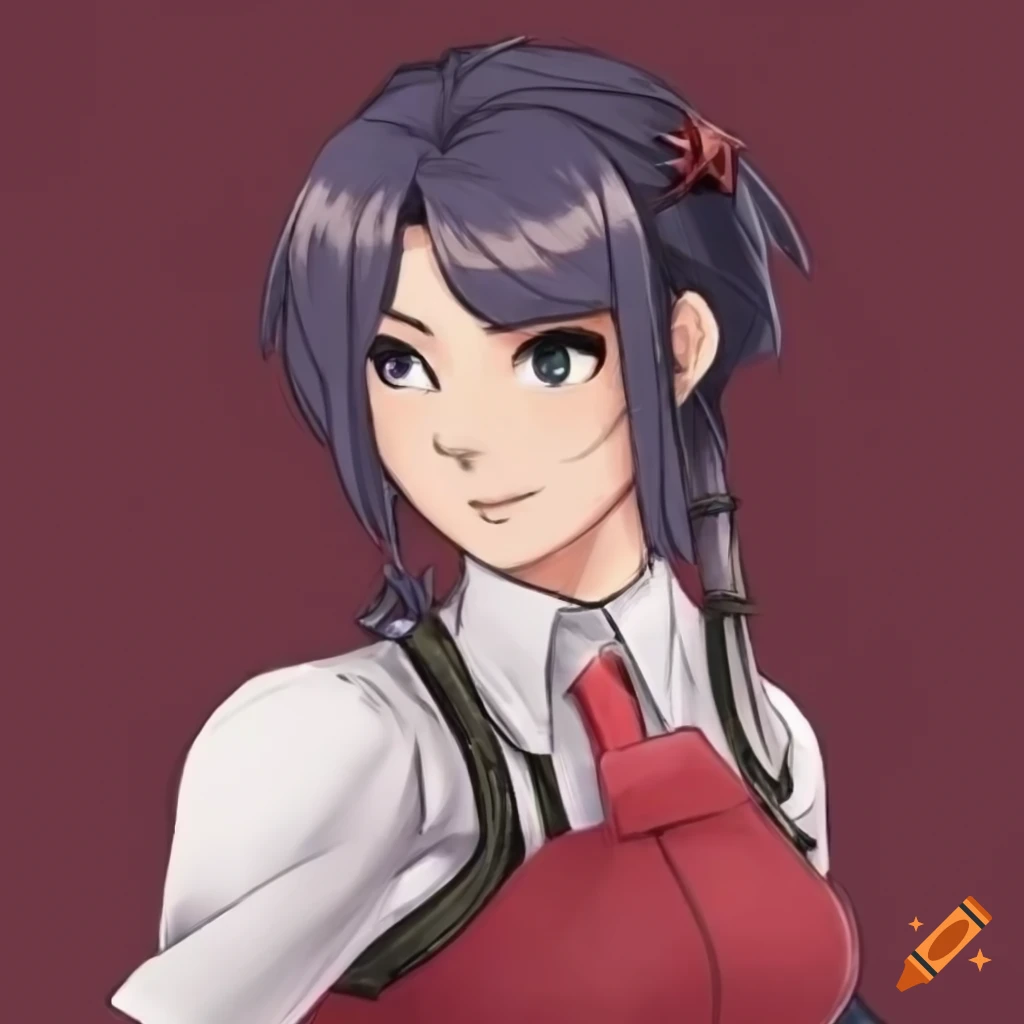 fanart of a waifu character from Ace Attorney series