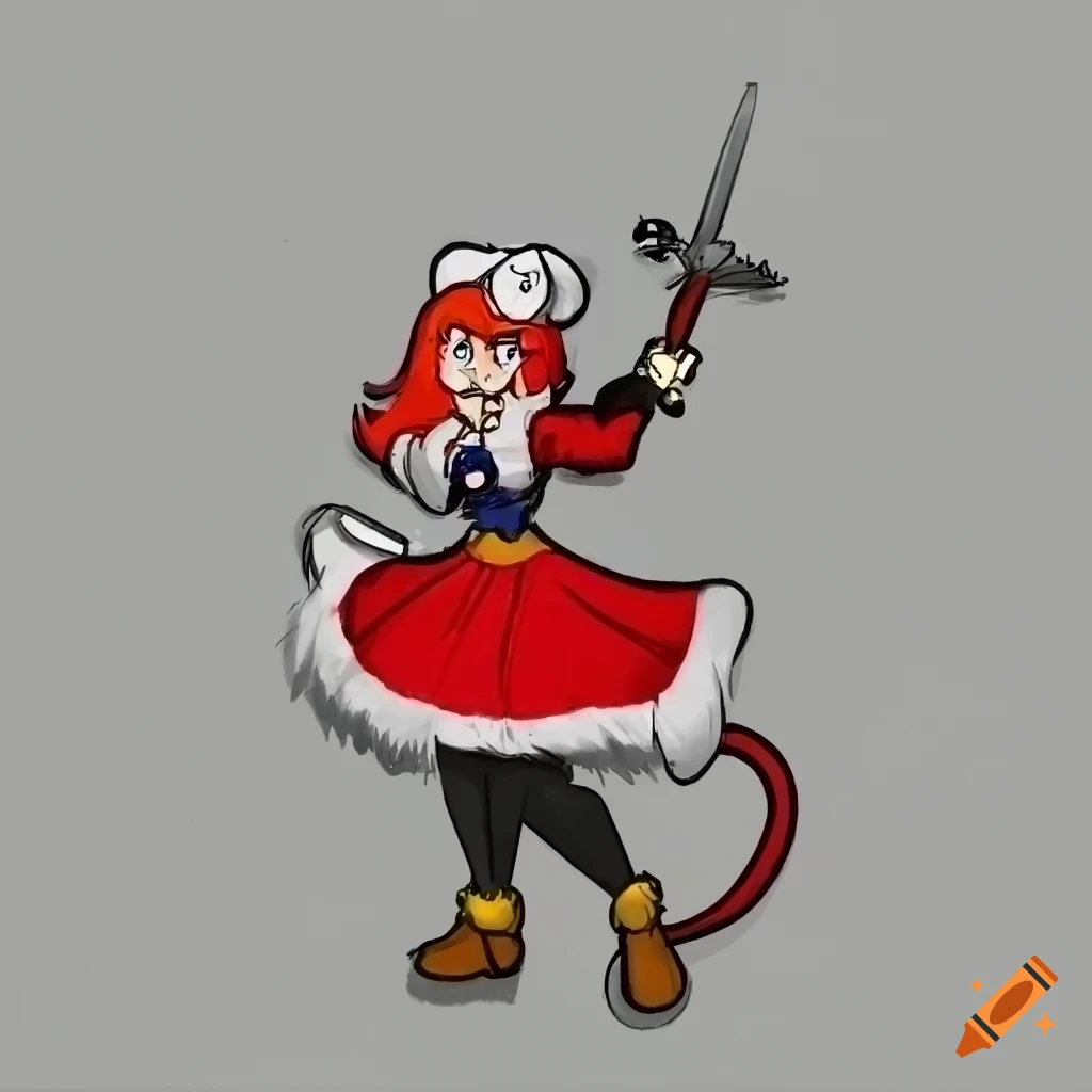 art of a brave anthro mouse pirate with a rapier
