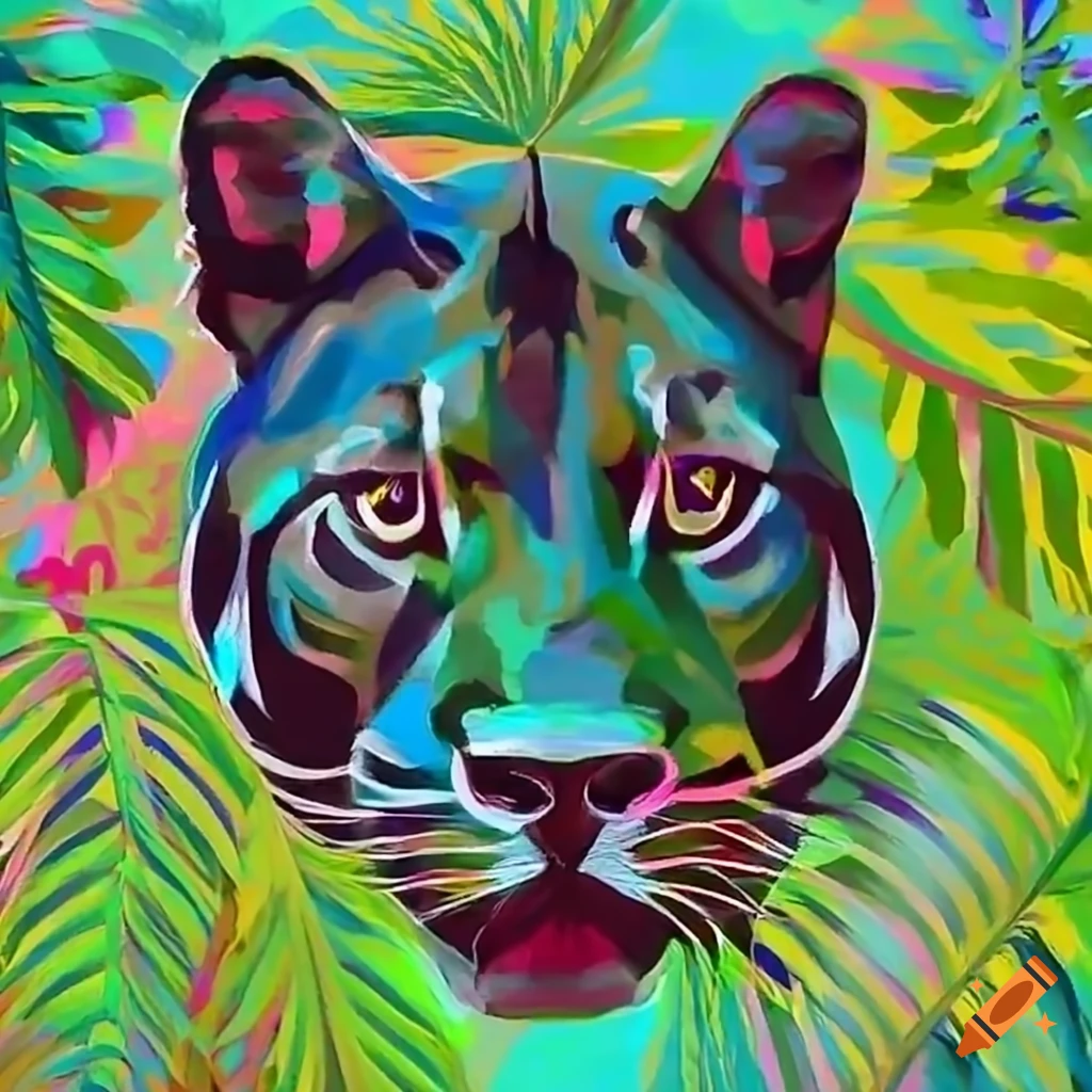 black panther in the jungle