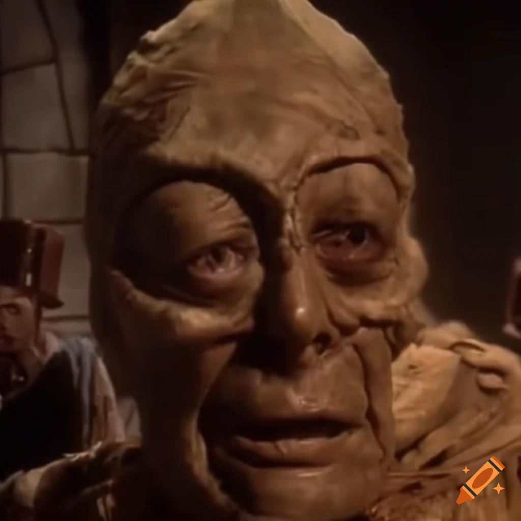 screenshot of mummies attacking a village shop in Doctor Who
