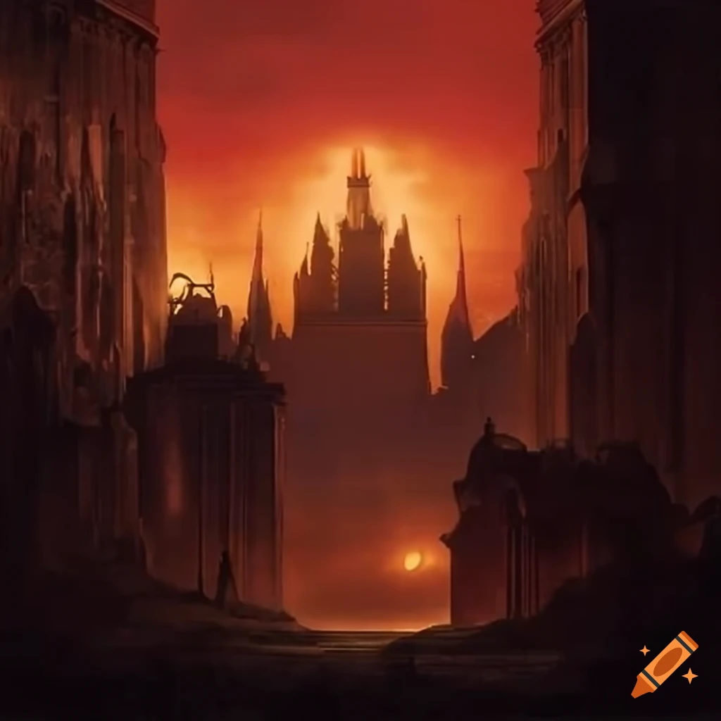 scenic view of a distant palace