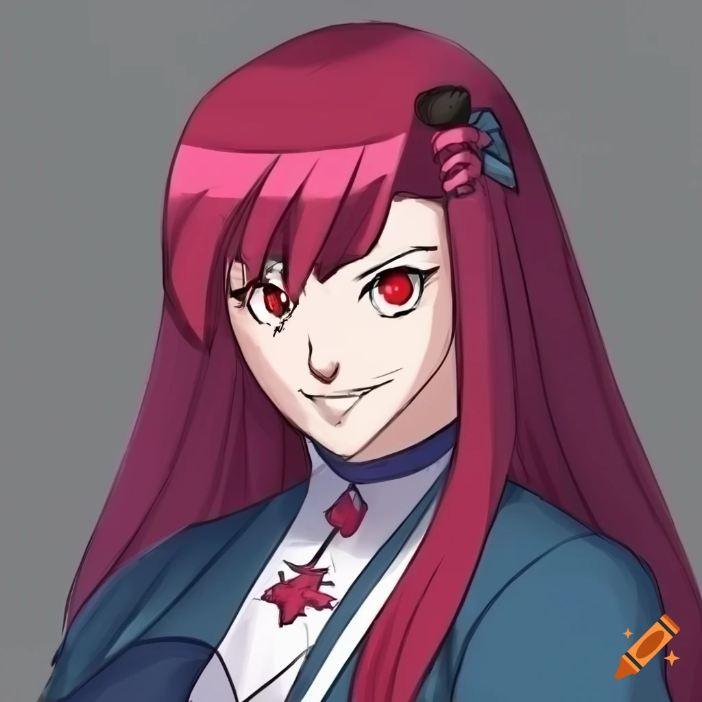fanart of a waifu character from Ace Attorney series