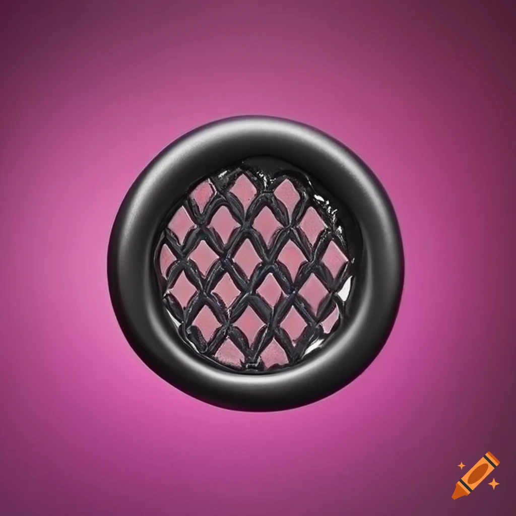 fuchsia pink and black diamond-shaped wax seal