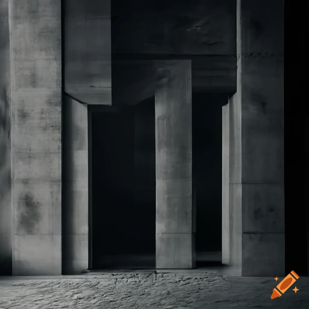 illusion of brutalist concrete