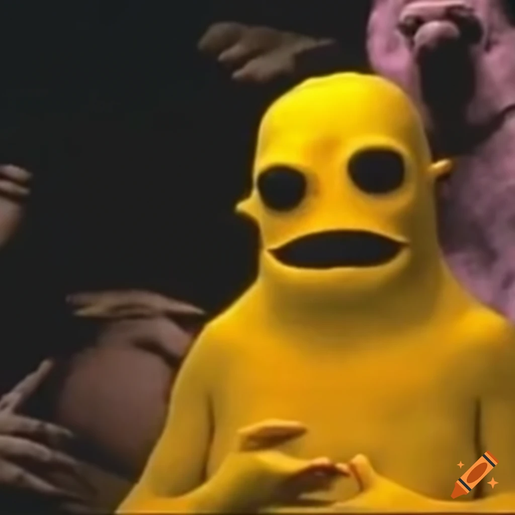 yellow sitcom creature from the 2000s on VHS