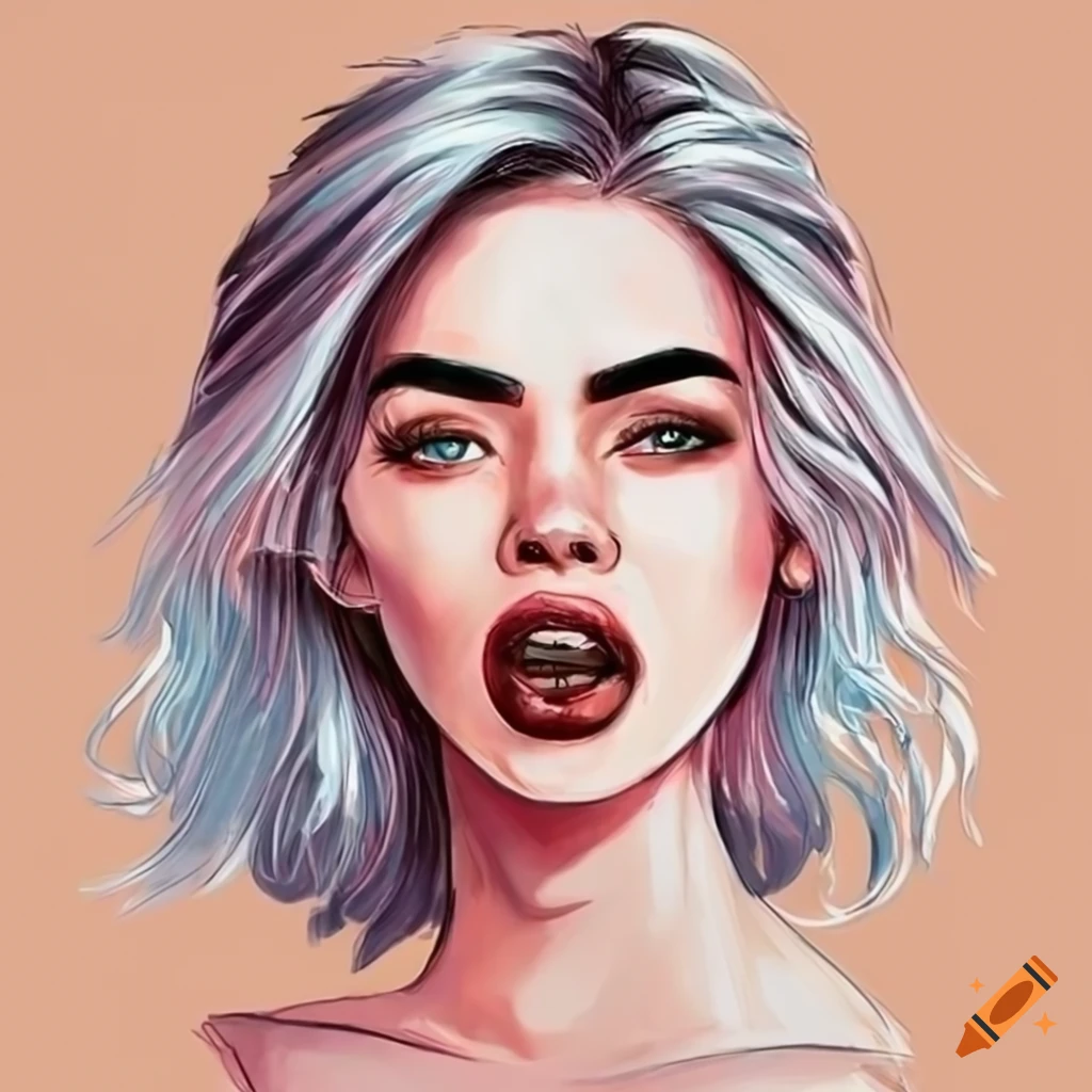 sketch of a new wave woman