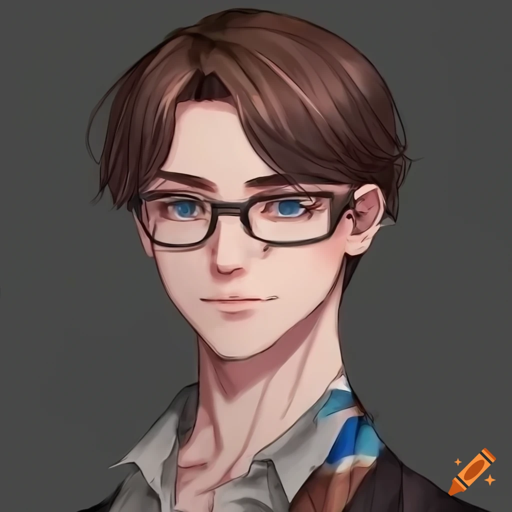 illustration of a nerdy male mathematician