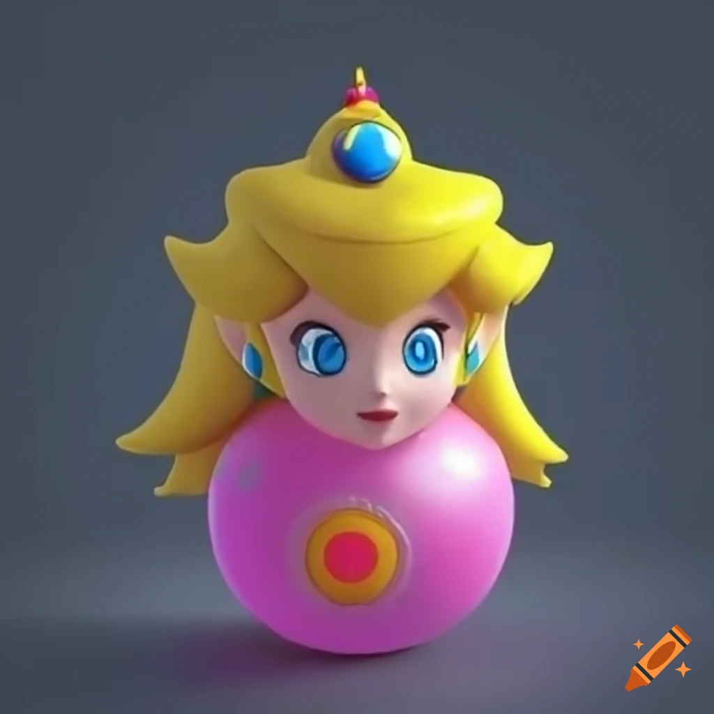 Princess peach in a rubber ball