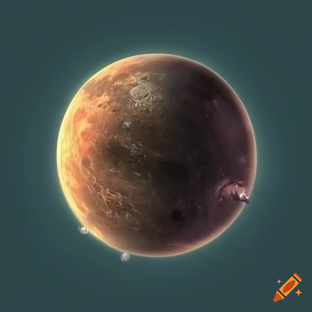 card from a board game with an arid planet and oasis