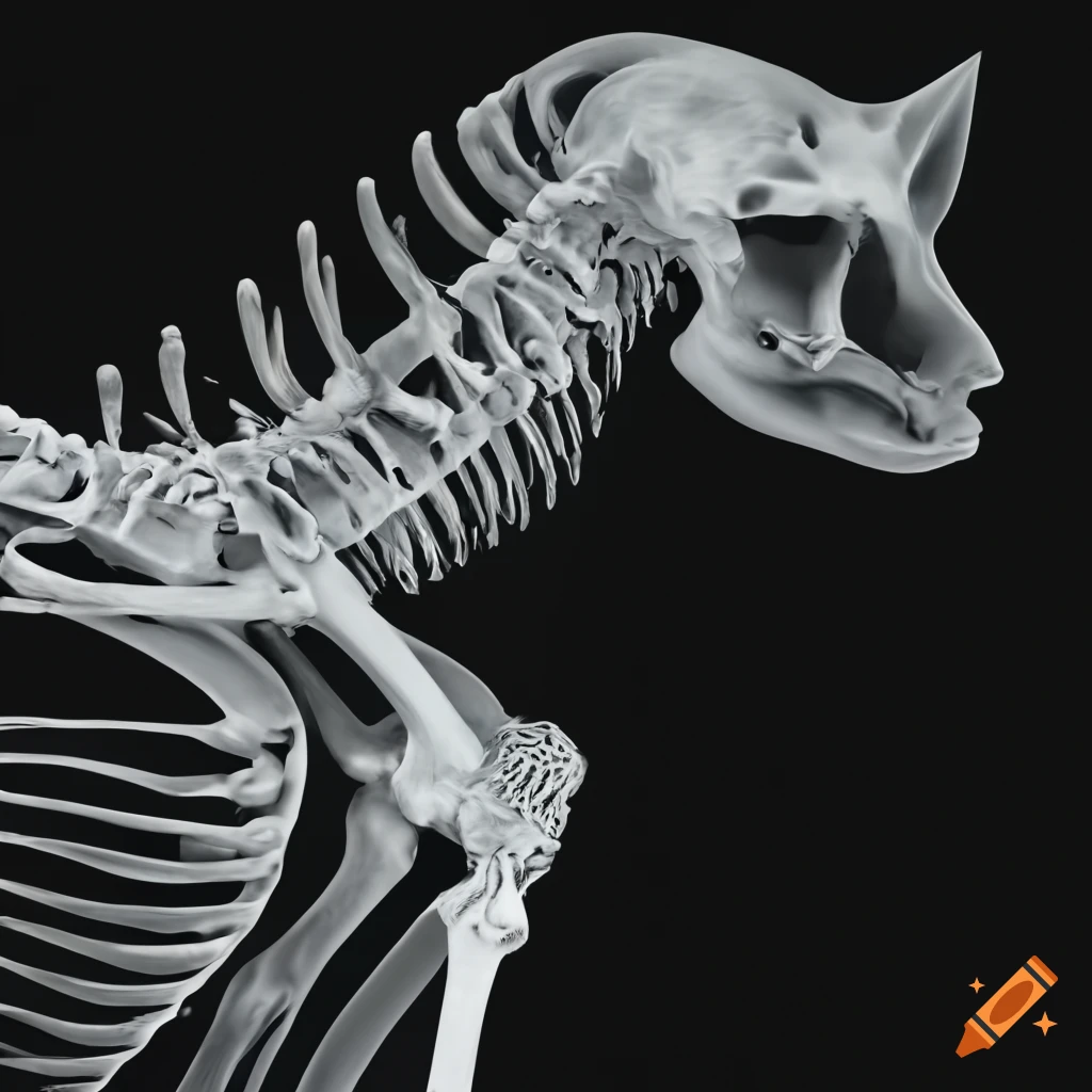 x-ray of a fox skeleton
