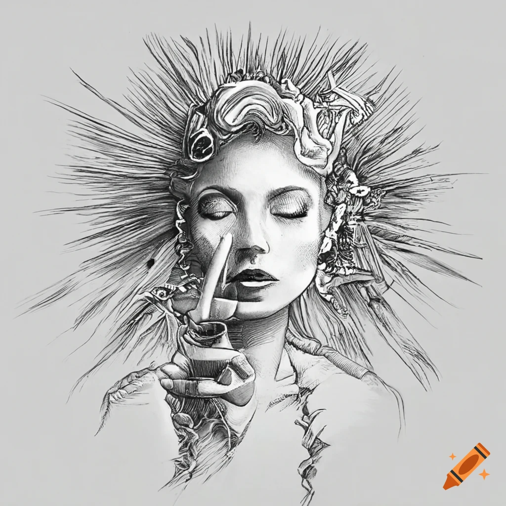 Artwork of princess of wands and four of wands tarot cards on Craiyon