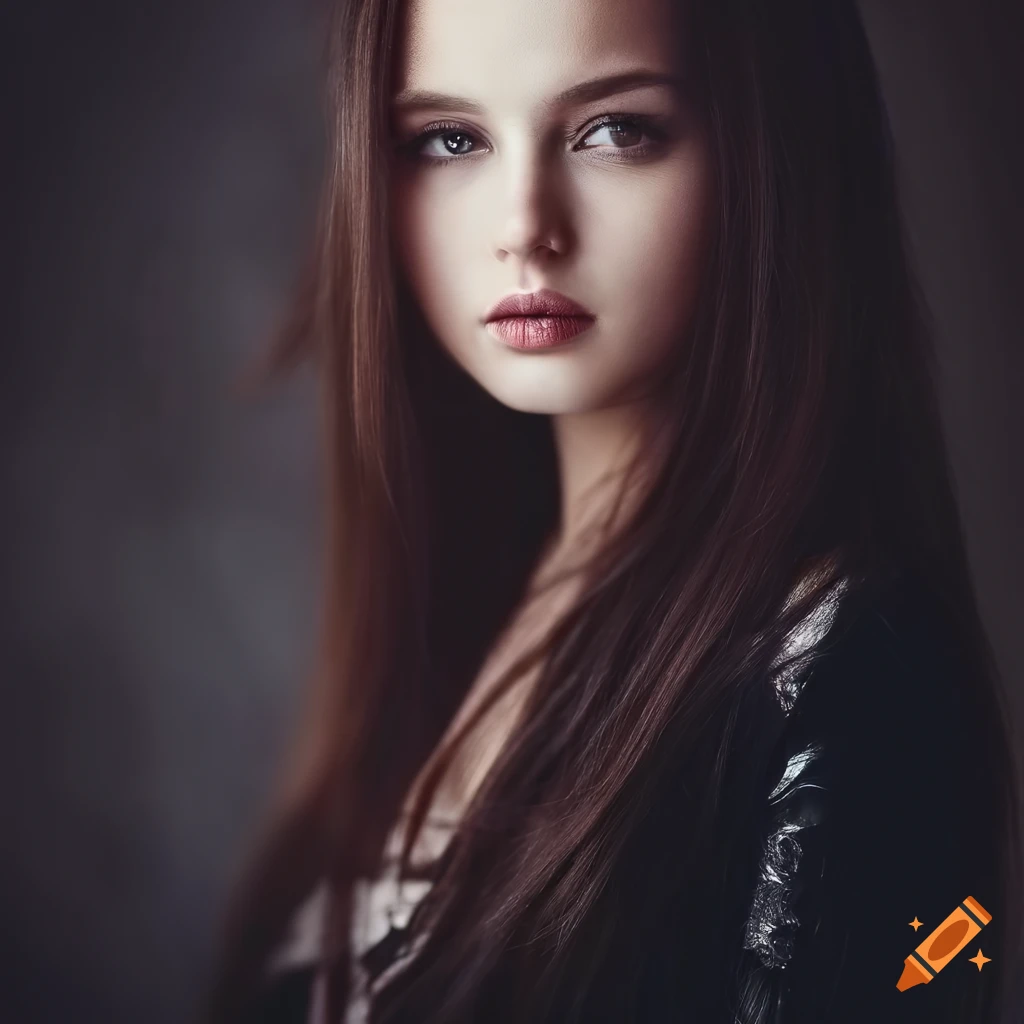 hyper-detailed portrait of a goddess with intense gaze