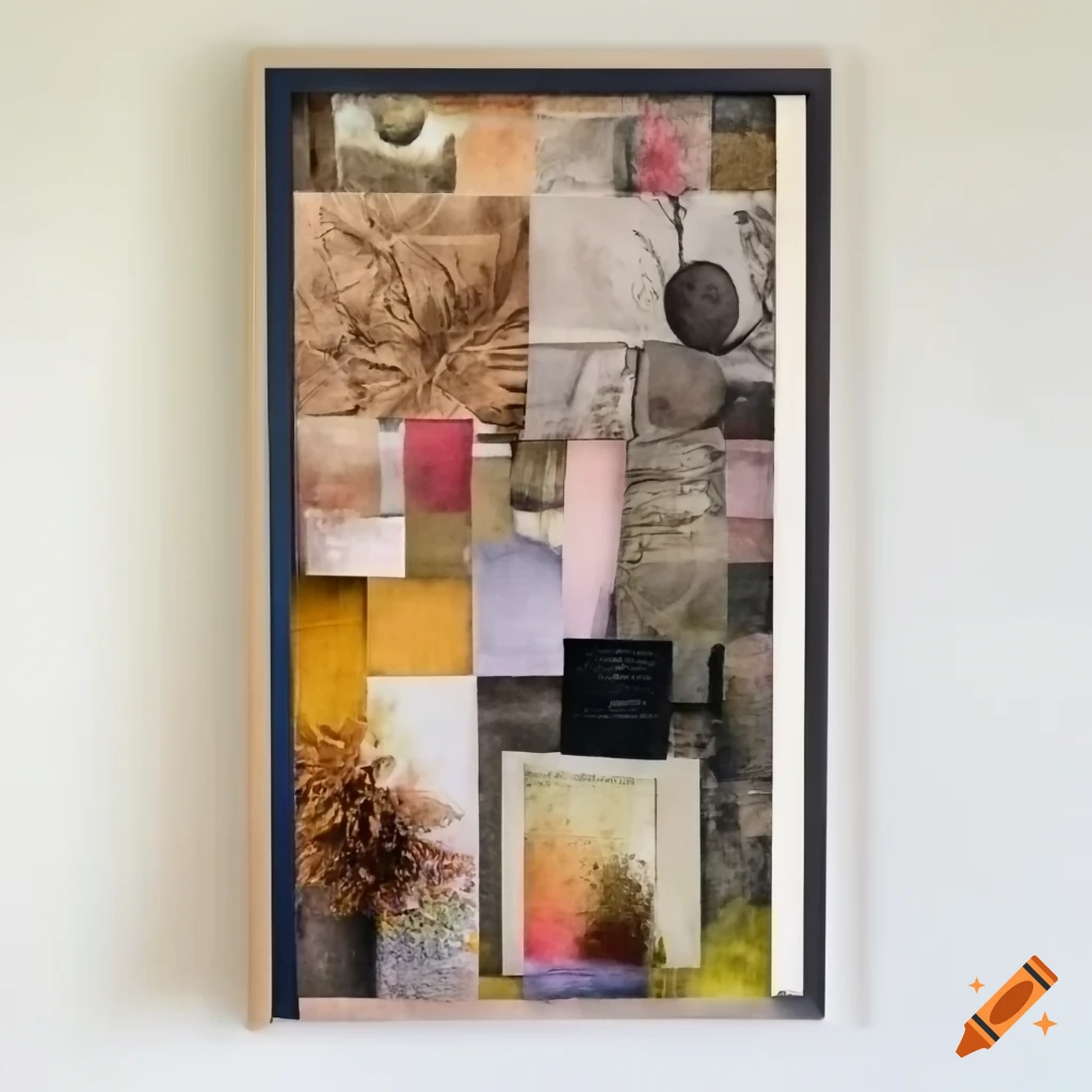 Mixed media collage mood board