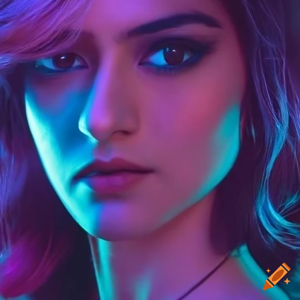 closeup portrait of a young Indian female model