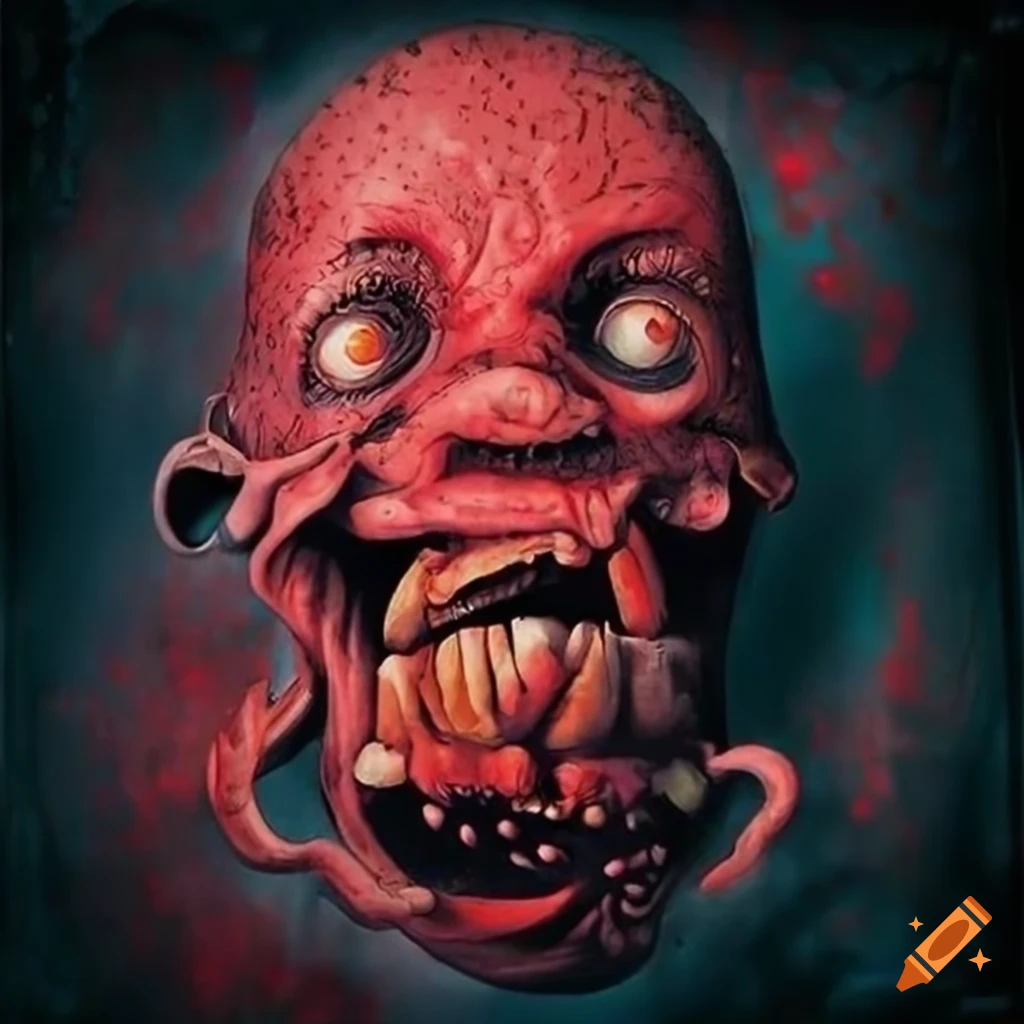 grotesque album art for a hip-hop release