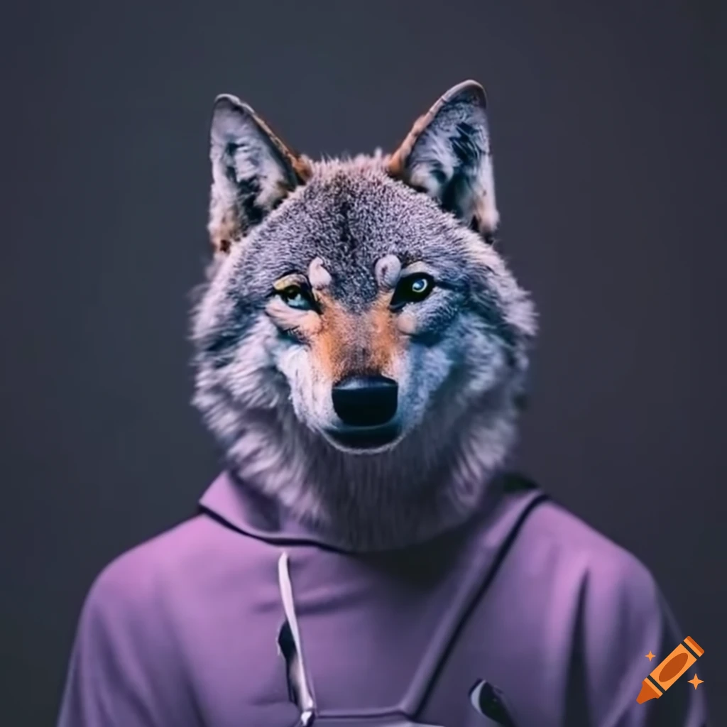 stylish wolf with Nike Tech and Nike TN vaping