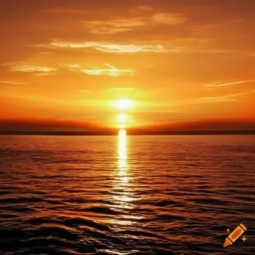 stunning sunrise over the ocean