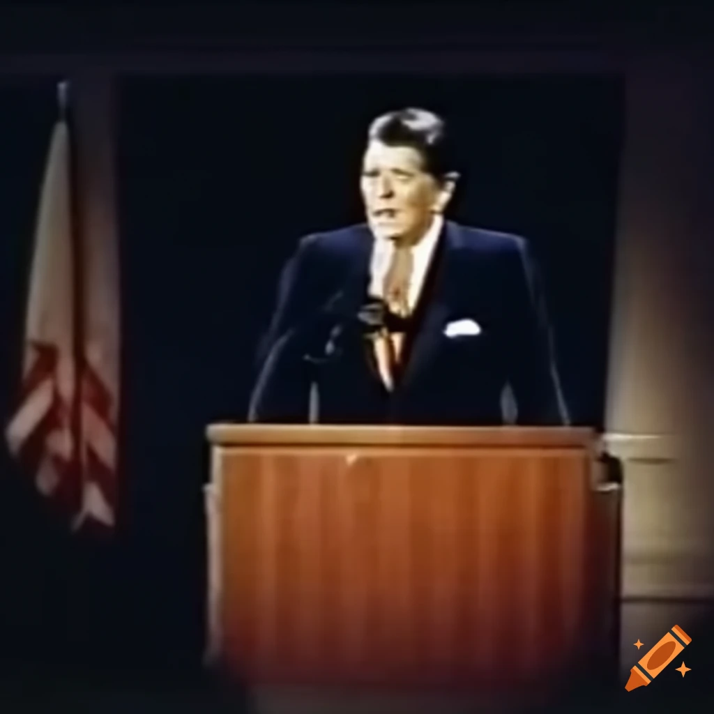 Ronald Reagan giving a speech on house fires in 1988
