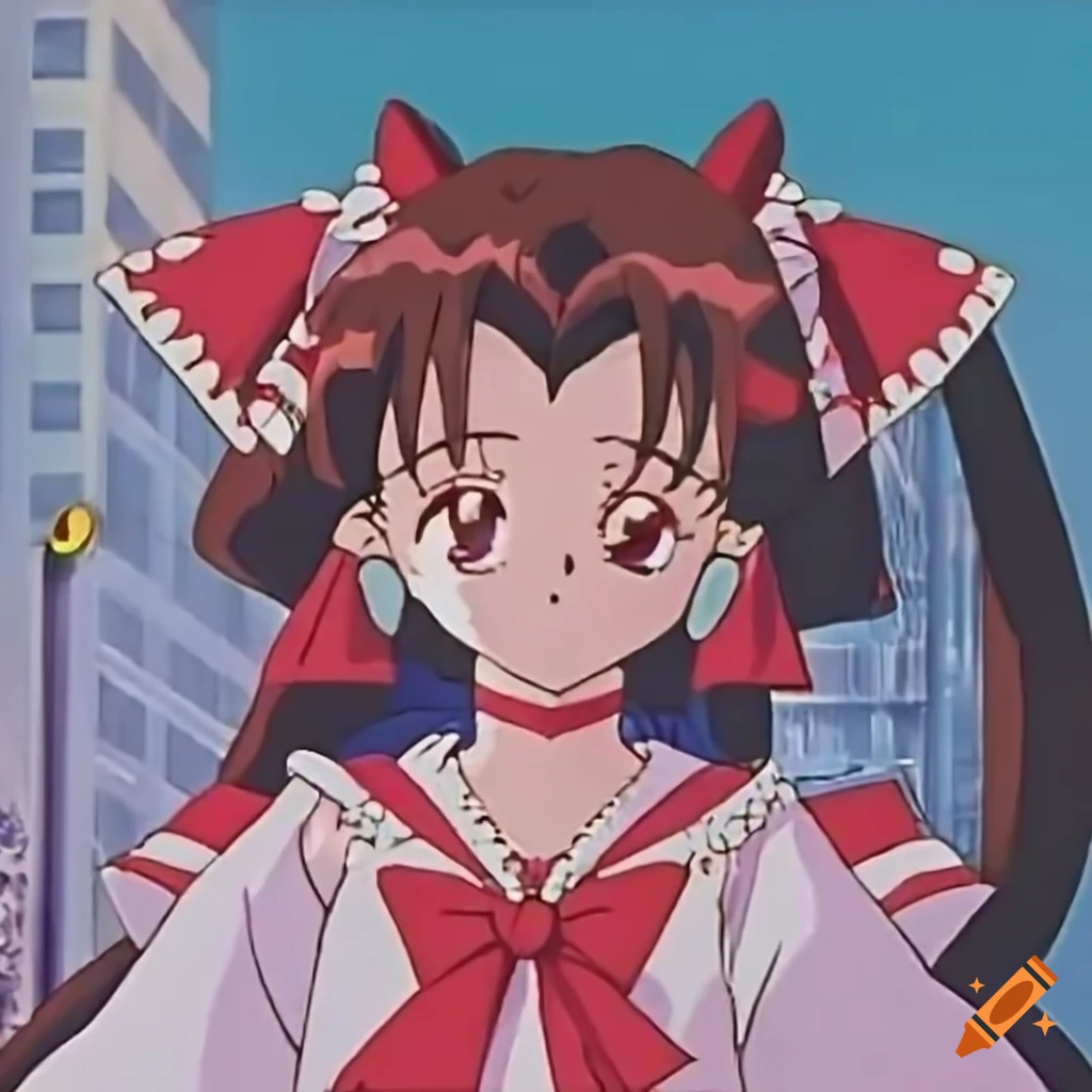Reimu Hakurei in Sailor Moon style