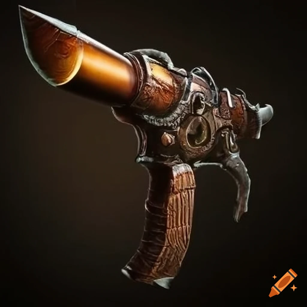 Image of a fantasy gun using nature as ammunition on Craiyon
