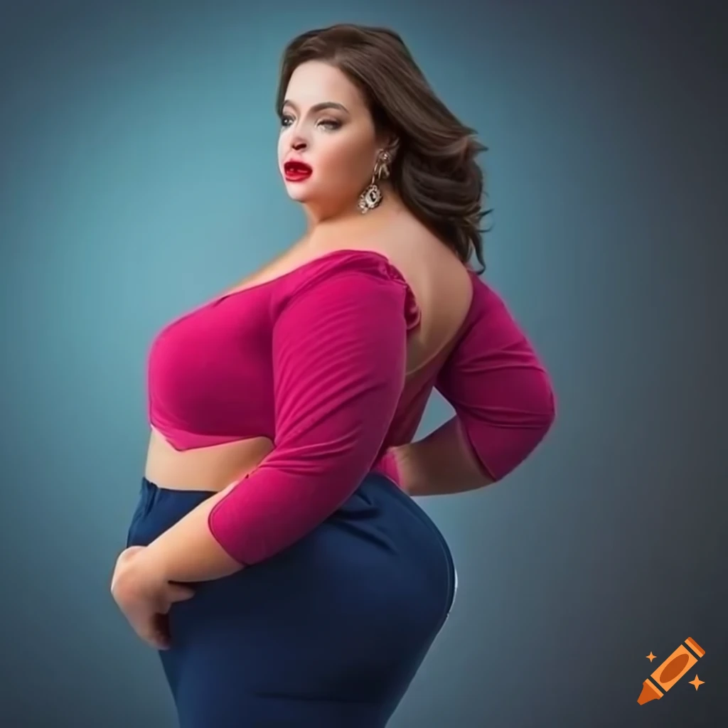 Photo of a confident plussized woman with beautiful thighs on Craiyon