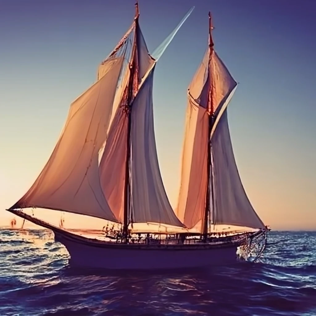 Schooner sailing ship