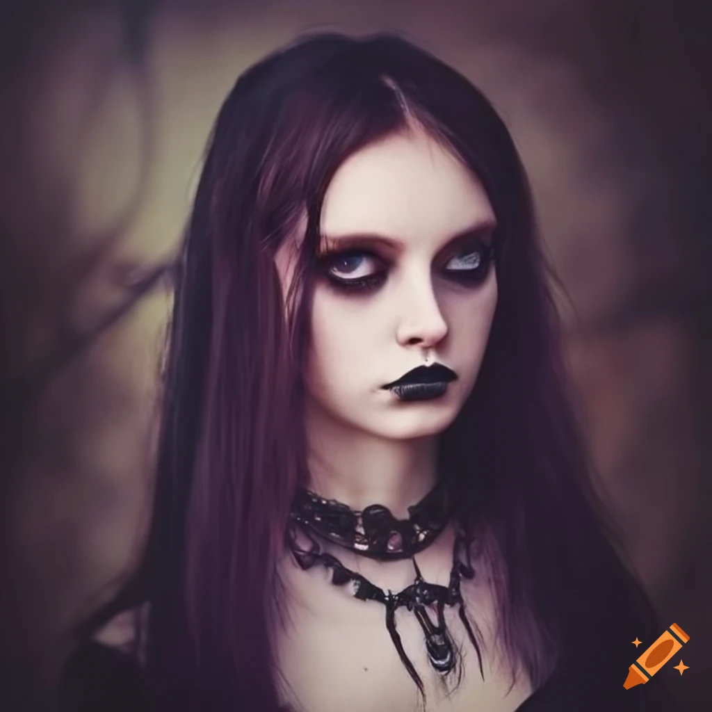 portrait of a young gothic nordic woman