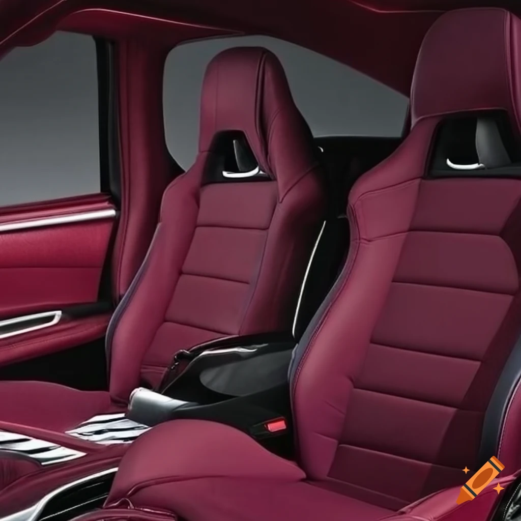 asientos color vino para coches de lujo deportivos
